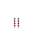 LC COLLECTION JEWELLERY 18K White Gold Diamond Ruby Earrings