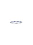 LC COLLECTION JEWELLERY 18K White Gold Diamond Blue Sapphire Ring — US 7