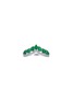LC COLLECTION JEWELLERY 14K White Gold Diamond Emerald Ring — US 7