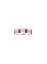 LC COLLECTION JEWELLERY 18K White Gold Diamond Ruby Ring — US 7