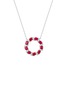 LC COLLECTION JEWELLERY 18K White Gold Diamond Ruby Necklace