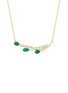 LC COLLECTION JEWELLERY 18K Gold Diamond Emerald Necklace
