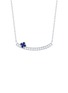 LC COLLECTION JEWELLERY 18K Gold Diamond Blue Sapphire Necklace