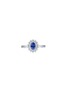 LC COLLECTION JEWELLERY 18K White Gold Diamond Blue Sapphire Ring — US 7