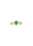 LC COLLECTION JEWELLERY 18K Gold Diamond Emerald Ring — US 7