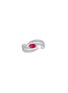 LC COLLECTION JEWELLERY 18K White Gold Diamond Ruby Ring — US 7