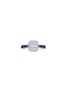 LC COLLECTION JEWELLERY 18K White Gold Diamond Blue Sapphire Ring — US 7
