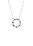 LC COLLECTION JEWELLERY 18K White Gold Diamond Blue Sapphire Necklace