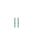 LC COLLECTION JEWELLERY 18K White Gold Diamond Emerald Earrings