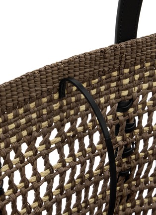Detail View - Click To Enlarge - LOEWE x PAULA's IBIZA - Braid Palm Leather Basket Bag