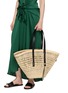 Figure View - Click To Enlarge - LOEWE x PAULA's IBIZA - Braid Palm Leather Basket Bag