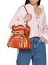 Figure View - Click To Enlarge - LOEWE x PAULA's IBIZA - Medium Flamenco Raffia Leather Clutch Bag