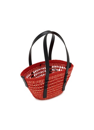 Detail View - Click To Enlarge - LOEWE x PAULA's IBIZA - Small Braid Palm Leather Basket Bag