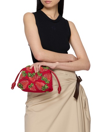 Front View - Click To Enlarge - LOEWE x PAULA's IBIZA - Mini Flamenco Strawberry Bag