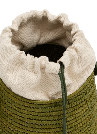 Detail View - Click To Enlarge - LOEWE - Watering Can Raffia Leather Crossbody Bag
