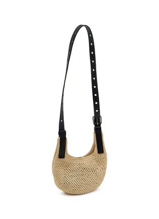 Detail View - Click To Enlarge - LOEWE - Mini Punch Hole Raffia Hobo Bag