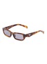 PRADA Tortoise Acetate Rectangle Sunglasses