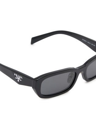 Detail View - Click To Enlarge - PRADA - Logo Rectangular Sunglasses