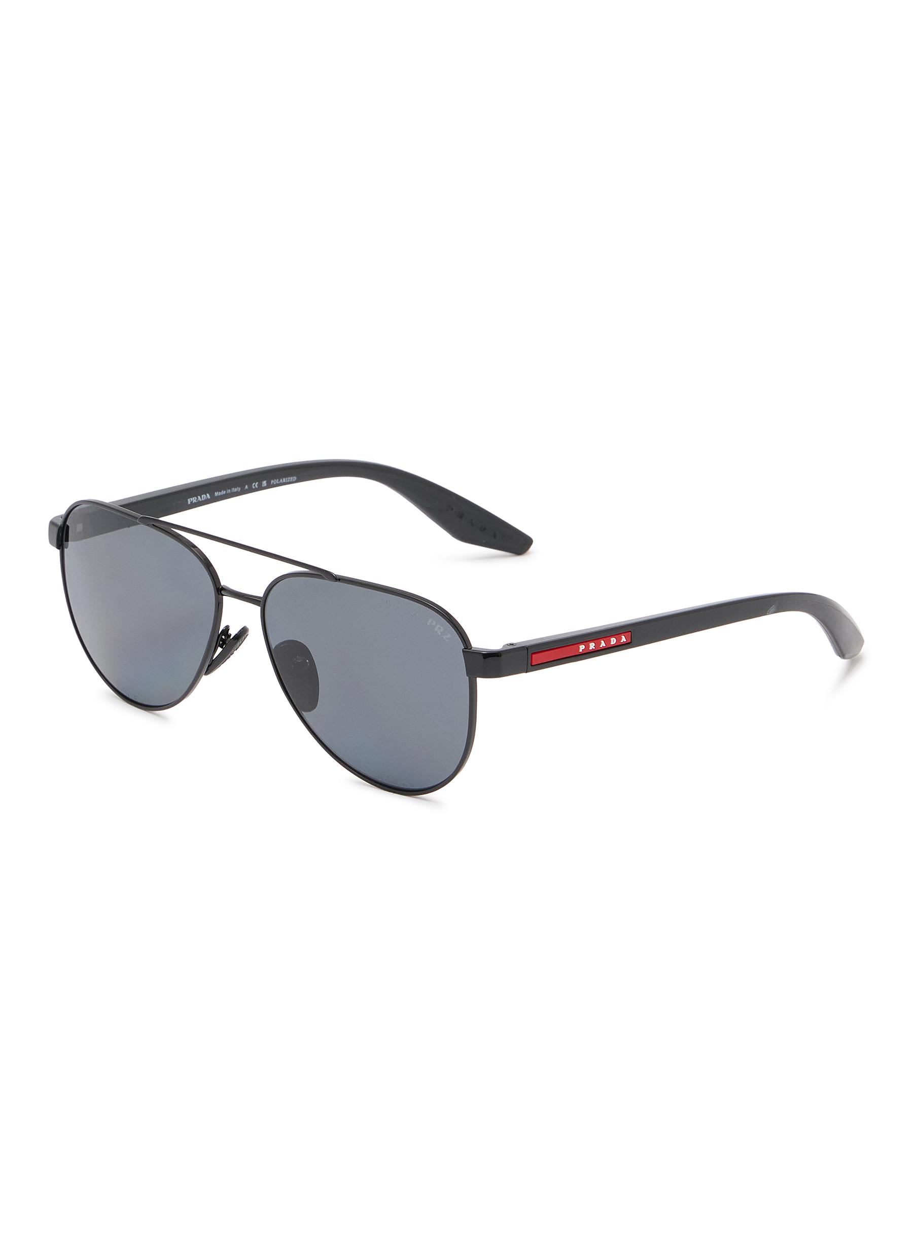 PRADA | Metal Oval Sunglasses | Men | Lane Crawford