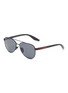 PRADA Metal Oval Sunglasses