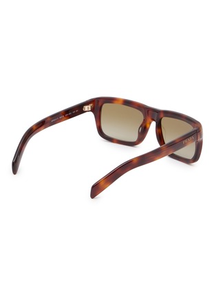 Figure View - Click To Enlarge - PRADA - Tortoise Acetate Rectangle Sunglasses