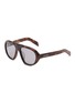 PRADA Tortoise Acetate Oval Sunglasses