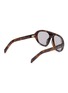 Figure View - Click To Enlarge - PRADA - Tortoise Acetate Oval Sunglasses