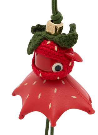 Detail View - Click To Enlarge - LOEWE - Strawberry Crochet Leather Charm