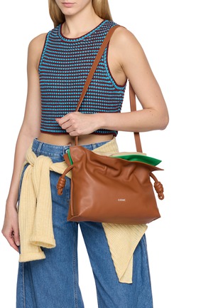 Figure View - Click To Enlarge - LOEWE - Medium Layered Flamenco Leather Clutch Bag