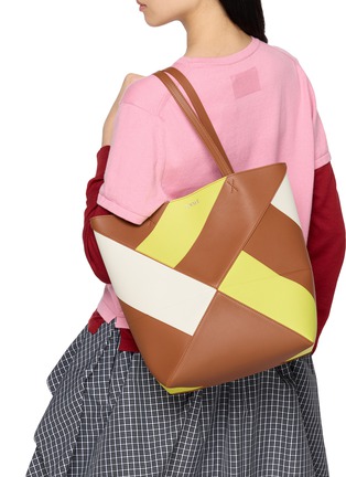 Figure View - Click To Enlarge - LOEWE - Medium Puzzle Fold Leather Tote Bag