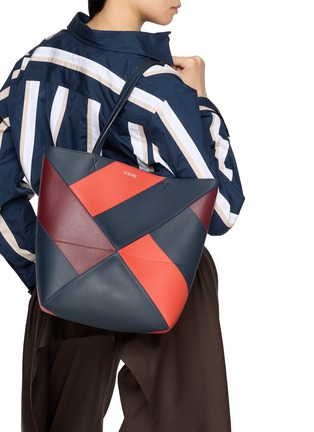 Figure View - Click To Enlarge - LOEWE - Medium Puzzle Fold Leather Tote Bag