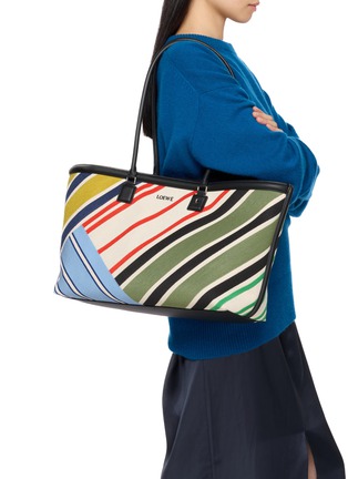 Figure View - Click To Enlarge - LOEWE - Medium Verano Embroidered canvas Tote Bag