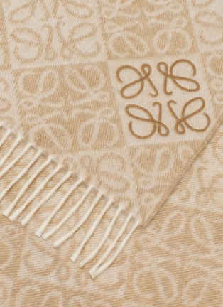 Detail View - Click To Enlarge - LOEWE - Anagram Wool Cashmere Scarf