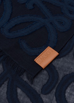 Detail View - Click To Enlarge - LOEWE - Anagram Fringed Scarf