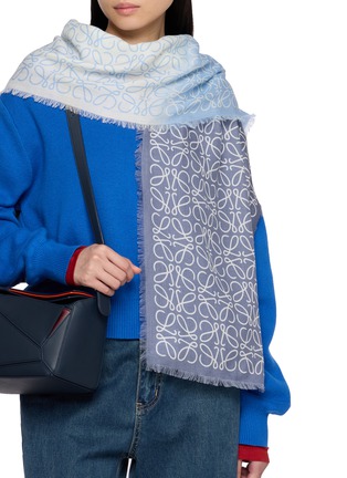Figure View - Click To Enlarge - LOEWE - Anagram Fringed Scarf