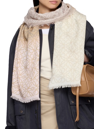Figure View - Click To Enlarge - LOEWE - Anagram Fringed Scarf