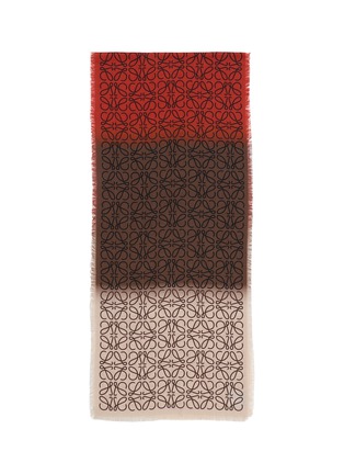 Detail View - Click To Enlarge - LOEWE - Anagram Fringed Scarf