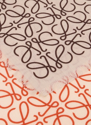 Detail View - Click To Enlarge - LOEWE - Anagram Fringed Scarf