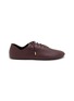LOEWE Coin-Charm Lace-Up Leather Flats