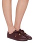 Figure View - Click To Enlarge - LOEWE - Coin-Charm Lace-Up Leather Flats