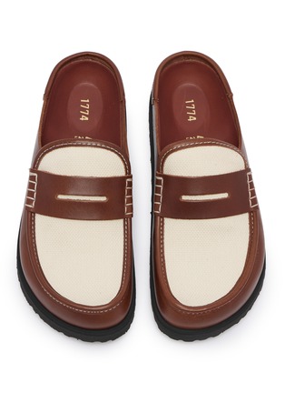 Detail View - Click To Enlarge - BIRKENSTOCK 1774 - 1774 Naples Canvas Leather Mules