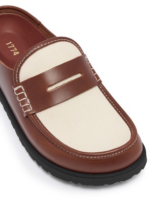 Detail View - Click To Enlarge - BIRKENSTOCK 1774 - 1774 Naples Canvas Leather Mules