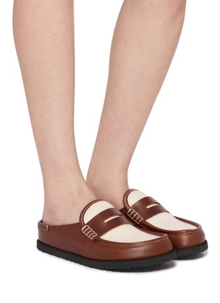 Figure View - Click To Enlarge - BIRKENSTOCK 1774 - 1774 Naples Canvas Leather Mules