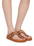Figure View - Click To Enlarge - BIRKENSTOCK 1774 - 1774 Gizeh Raffia Leather Thong Sandals