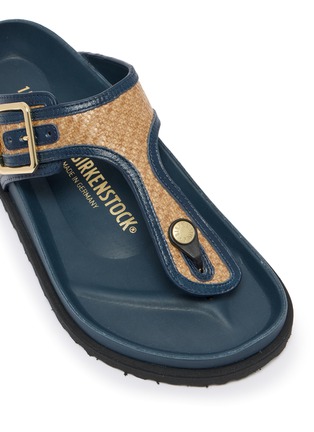 Detail View - Click To Enlarge - BIRKENSTOCK 1774 - 1774 Gizeh Raffia Leather Thong Sandals