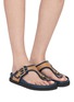 Figure View - Click To Enlarge - BIRKENSTOCK 1774 - 1774 Gizeh Raffia Leather Thong Sandals