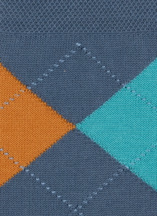 Detail View - Click To Enlarge - FALKE - Checked Mid-Calf Dress Socks