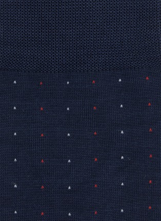 Detail View - Click To Enlarge - FALKE - Polka Dot Mid-Calf Dress Socks