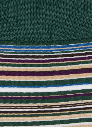 Detail View - Click To Enlarge - FALKE - Striped Mid-Calf Dress Socks