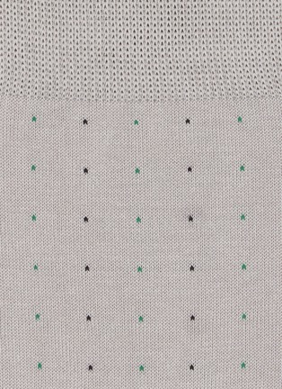 Detail View - Click To Enlarge - FALKE - Polka Dot Mid-Calf Dress Socks